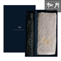 송월타월 송월 카운테스마라 우산 & W자수150g 수건 선물세트, 그레이