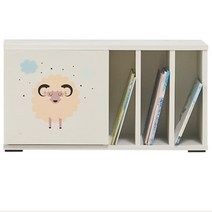 낮은 도어형 이케아 책장 책꽂이 거실 원룸 아이방 유치원 틈새수납장 국내제작 다용도진열대, H6654, 양(우)