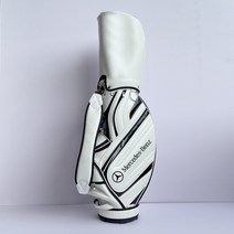골프백 남녀공용 PU 가죽 방수 경량 캐디백 스탠다드 캐디 차량용 가방 벤츠 아우디 마크, 재규어-화이트