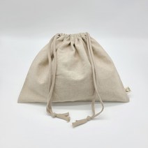 무지 린넨 더스트백 스트링 조리개 파우치 다용도 주머니