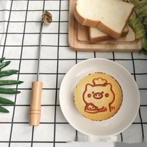 떡도장 베이킹인두 인두불도장 몰드 불도장만들기 케이크 빵인두 꽹과리구이, 엘보+3cm패턴(01059) 핫픽스