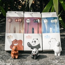 디지털벤투스 1+1 위베어베어스 페이스 유선 이어폰, 아이스베어+아이스베어