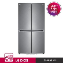LG [내일도착][공식판매점][LG전자] LG DIOS 더블매직스페이스 냉장고 F874SN55E (870L)