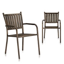 스마트퍼니처 알루미늄 주물로 가볍고 내구성이 강하고 정원 펜션 카페 호프 테라스 브론즈 실내및 야외용 체어 야외의자