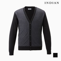 인디안 INDIAN 남성 우븐패치 브이가디건니트_MITBCUF9111