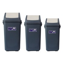 에이스휴지통 사각휴지통 30L 40L 50L 업소용 사무실 쓰레기통, 베이지, 중 (종량제 40L), 1개