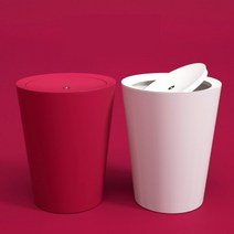 하이퍼 북유럽식 플립형 쓰레기통 예쁜쓰레기통 인테리어쓰레기통 휴지통 스윙, 1개, 레드