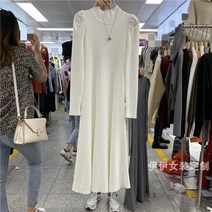 롱니트 롱원피스 연말 벨벳롱원피스 반목원피스 목폴라 원피스 롱니트원피스코디 겨울원피스 오피스 블랙 여자