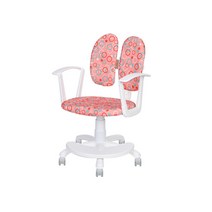 티렉스 바른자세 초등학생 어린이 발받침 무회전 키즈의자, 핑크