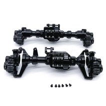TRX4 알루미늄 전면 후면 포털 액슬 하우징 1/10 RC 크롤러 자동차 TRX-4 업그레이드 부품, Black