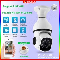 360카메라 360도 VR CCTV 3D 촬영 360 ° LED 빛 무선 파노라마 가정 안전 WiFi 어안 전구 램프 IP 사진기 2 가지의 방법 오디오 E27 Cam, Camera add 64G
