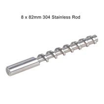 세라믹 머드 파우더 압출기 8MM x 82MM/10x120MM 마이크로 스크류 스로트 피드 로드 피드 로드 3D 프린터 액세서리, 8x82mm 304