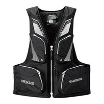 SHIMANO 구명조끼 NEXUS 플로팅 조끼 VF-142Q 블랙 M, XL