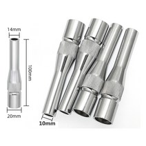 용접노즐 2개/몫 CO2 미그 건 액세서리 0.8 / 1.0 구멍 길이 70mm 구리 용접 전도성 노즐 와이어 피드 접촉, 01 2pcs 100mm Nozzle
