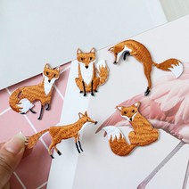 자수패치 와펜 뱃지 빈티지 티셔츠리폼 여우 d타입
