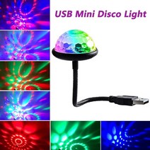 네온사인 DJ 조명 사운드 파티 자동 USB 미니 디스코 볼 RGB 멀티 컬러 자동차 분위기 실내 장식 램프 매직 스트로브 라이트, 없음