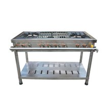 간택기 주방 식당 영업용 덮밥집 식당용 가스렌지 6구, 상세이페이지 참고, 큰 두 개 작은 네 개