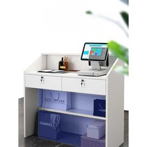 안내 데스크 우드 원목 업소용 미용실 카운터 테이블, 80CM 따뜻한 흰색