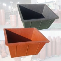 사각다라 대형 고무다라이 고무화분 고무통 텃밭화분, 적색, 적색