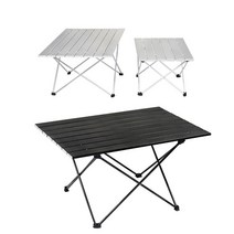 라다크 초경량 알루미늄 롤테이블 캠핑 휴대용 테이블, 알루미늄 롤테이블[블랙S]