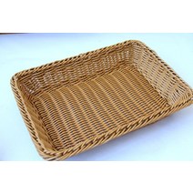 등나무 바구니 빵 음식 과일 보관함 직사각형 접시 책상 정리함 피크닉 화장품 용기 1pc, [02] M-35CMX25CMX7CM