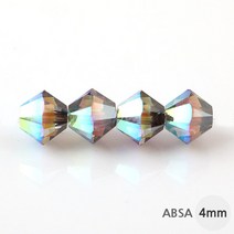 비즈아이 [1-02-87]주판알(5328) 4mm Crystal(ABSA)/크리스탈 [100개], 100개