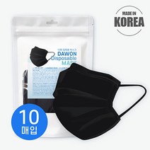 다원 일회용 마스크 화이트/블랙, 10매