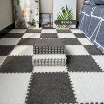 카페트 매트 두꺼운융 면접합 버블 거실 침실 대면적 업소용청소기, C02-30x30x1.0CM5피스시착용, T12-그레이색화이트 색