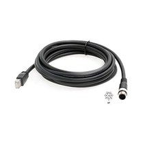 HangTon Connect 866866 산업 이더넷 M128 Pole ACode Male to RJ45 CAT6 Cable for Cognex and Automation Appl, 10 meter