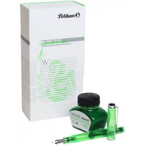 펠리칸 M205 듀오 만년필 펜촉 BB (Extra Broad Point) 샤이니 그린 (Shiny Green) 전용 하이라이터 병잉
