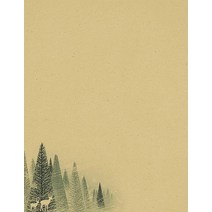Great Papers! Fall Leaves 셀프 우편 봉투 50장/50장 29.2cm x 21.6cm(11.5인치 x 8.5인치) (2017003), Letterhead_Winter Forest Kraft