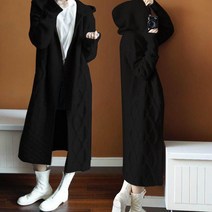 후드 꽈배기 롱가디건 스타일은 살리고 바람은 막아주는 아우터룩