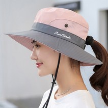 [랄라닷] 여성 등산모자 어부모자 등산 낚시 캠핑 사파리 아웃도어 챙 모자, 11 투톤 핑크