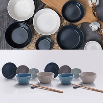 크라운포드 4인 식기 세트 셀렘 14P+엠버드 14P 도자기 그릇 세트