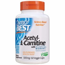 닥터스베스트 아세틸 L-카르니틴 500mg 60베지캡, 60 Count (Pack of 1), 1개, 60