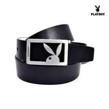 플레이보이 PLAYBOY 골프 PB 버니 여성 양면벨트 PCBT131BKW, 블랙/화이트