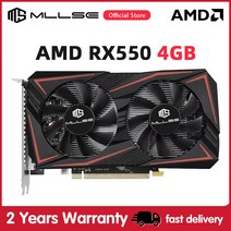 라데온 라데온그래픽카드 MLLSE AMD Radeon RX 550 4GB 게임용 그래픽 카드 GDDR5 128bit PCI-E X16 HDMI DP DVI RX550 4gb 비디오