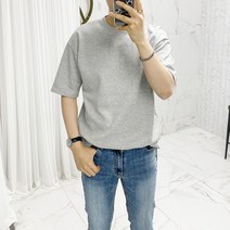 아도르클래식 잇템 부드러운 세미 오버핏 여름 반팔티