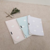 슈슈비 아기 뭉게구름 방수 매트 신생아 방수요 유아 방수패드 (블루 핑크 라벤더), 03.뭉게 구름 방수요 라벤더(가로60X세로80)