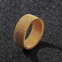 티타늄반지 써지컬반지 패션반지 남자 여자 2022 8mm 와이드 스테인레스 스틸 커플 여성을위한 변형 가능한 메쉬 액세서리 남성 쥬얼리 결혼 선물