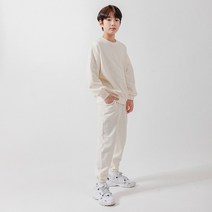 크로젬 주니어 남녀공용 CZ 엠보 오버핏 맨투맨 트레이닝 세트 CRZSTJ 223