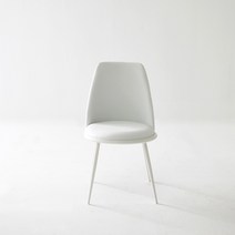 2인용 세라믹식탁 2인식탁 포세린 2인 식탁 세트 블랑로즈 (식탁의자별도), [1인 소프트 체어]화이트 다리 / 쿠션 화이트