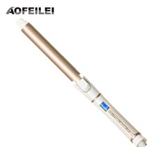 오토롤링고데기 세라믹 전기 헤어 웨이브 컬링 아이언 디지털 aofeilei 전문 퍼펙트 헤어 컬러 롤러 지팡이 스타일러 스타일링 도구, 19mm