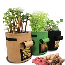 [떰띵마켓] 다용도 부직포 화분 소형 중형 대형 블루베리화분 옥상화분 그로우백화분, 그린