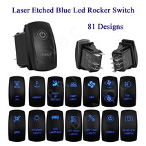 1 Pc 블루 백라이트 2 웨이 3 로커 스위치 자동차 보트 트레일러 용 UTV RZR 토글 Marine Can Am Polaris RV ATV SXS Dash, [01] ON-OFF Switch