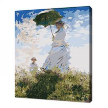 [S][셀프페인팅]4050 명화시리즈 파라솔을 든 여인 - 카미유와 장 c1875 BY 클로드 모네 23색 풍경화 컬러