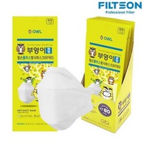 필슨엠 KF80 중형 마스크 부엉이 여성 청소년 20매 60매 100매, 1매입