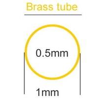 H62 황동 호스 튜브 외경 0.8mm 1mm 1.2mm 마이크로 구리 파이프 모세관, [07] OD1 ID0.5, [02] 50cm