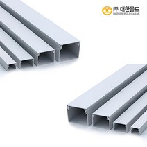 대한몰드 PVC 랜덕트 몰드 쫄대 전선몰딩 사각 1m, 80X60