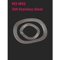 가스켓M3-M41 304 스테인레스 스틸 세 웨이브 크레스트/웨이브 타입 가스켓/스프링 와셔/웨이브 와셔, 12 M27x34x0.3 -3pcs
